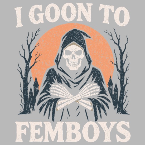 I Goon FEMBOYS Meme Skeleton Edging Gooning  17 oz Insulated Stainless Steel Water Bottle