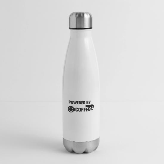 Powered by Coffee Logo 17 oz Insulated Stainless Steel Water Bottle 3 Powered by Coffee Logo 17 oz Insulated Stainless Steel Water Bottle