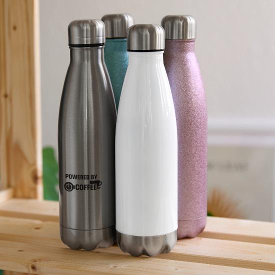 Powered by Coffee Logo 17 oz Insulated Stainless Steel Water Bottle 6 Powered by Coffee Logo 17 oz Insulated Stainless Steel Water Bottle