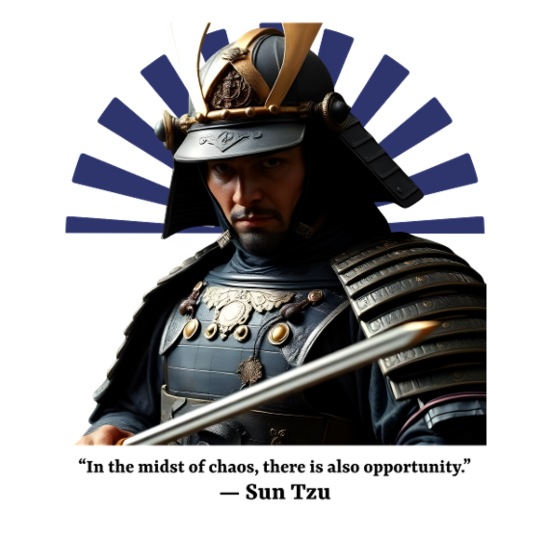 “In the midst of chaos” - Samurai Armor Blue Burst 17 oz Insulated Stainless Steel Water Bottle