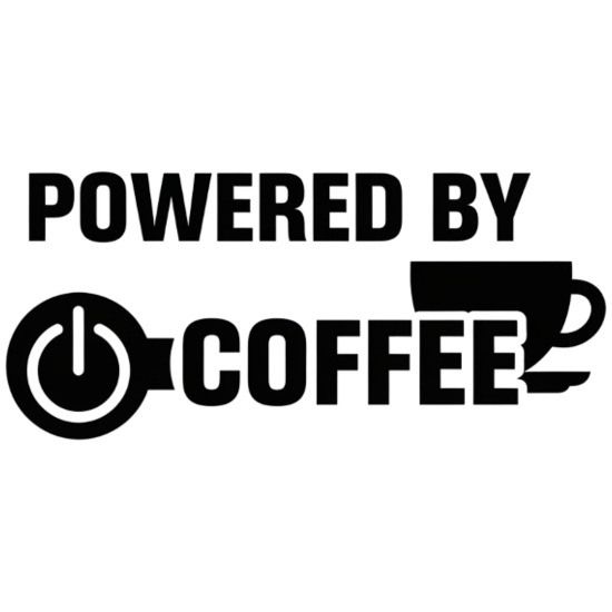 Powered by Coffee Logo 20 oz Water Bottle
