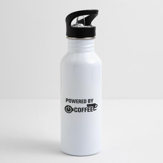 Powered by Coffee Logo 20 oz Water Bottle
