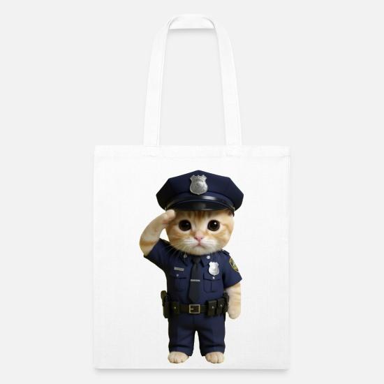 Officer Cat Police Uniform Funny Kitten Job Gift Recycled Tote Bag 5 Officer Cat Police Uniform Funny Kitten Job Gift Recycled Tote Bag