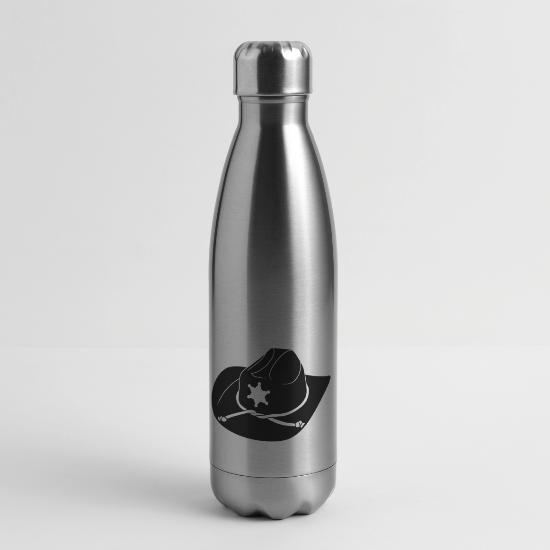 sheriff hat 17 oz Insulated Stainless Steel Water Bottle 3 sheriff hat 17 oz Insulated Stainless Steel Water Bottle