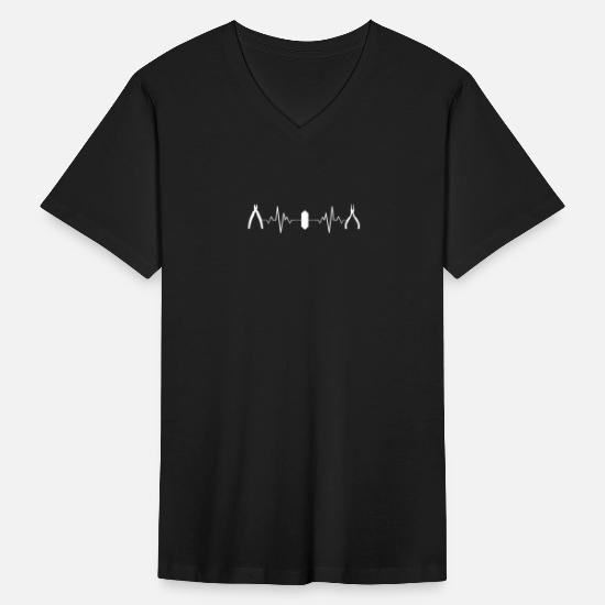 Jewelry Making Heartbeat Men's V-Neck T-Shirt