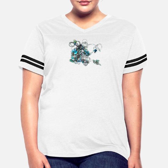 Abstract Jewelry Collage Design Women's Vintage Sport T-Shirt