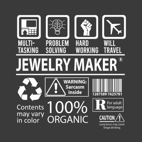 Jewelry Maker T Shirt - Multitasking Job Gift Item Unisex Poly Cotton T-Shirt