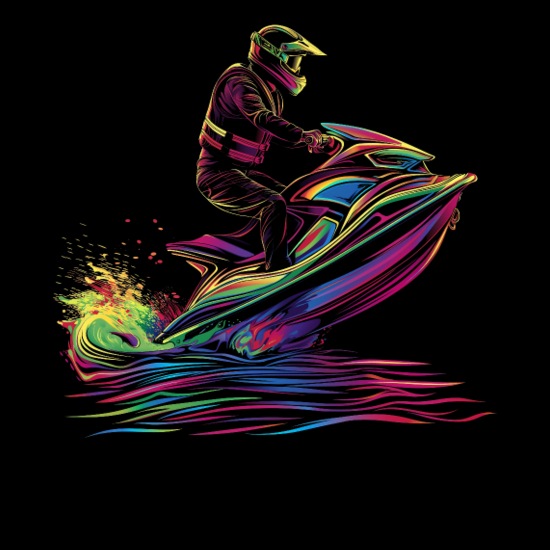 Jet Ski Jet Skiing Jet Skier Popart Bandana
