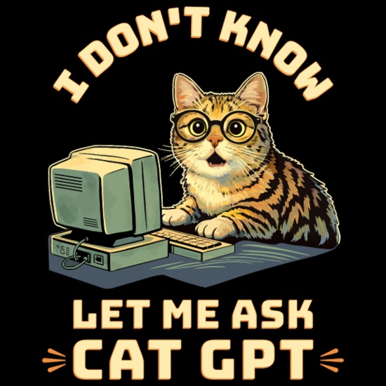 Cat GPT funny AI Bandana