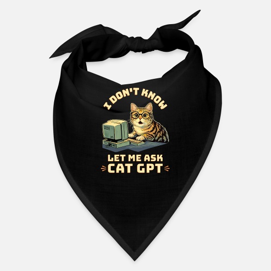 Cat GPT funny AI Bandana