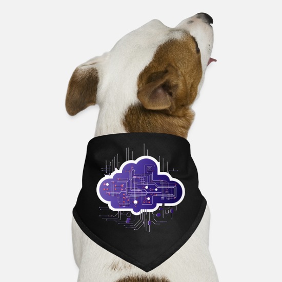 Cloud Computing Computer Electronics Circuit Dog Bandana