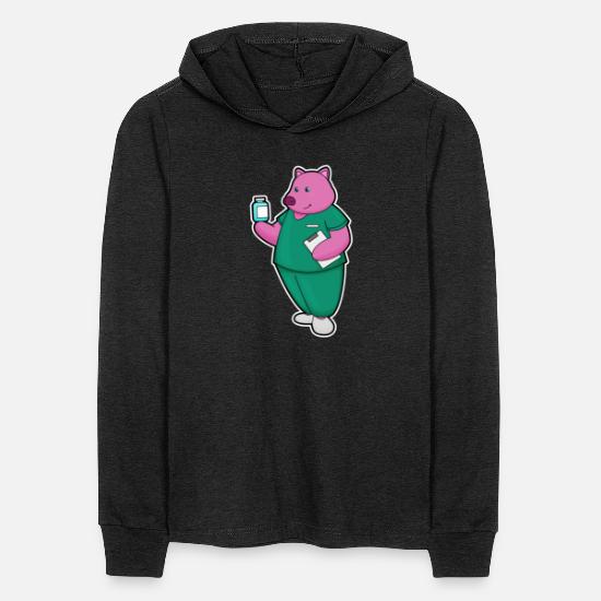 Pig As Nurse With Medicine Unisex Long Sleeve Hoodie Shirt