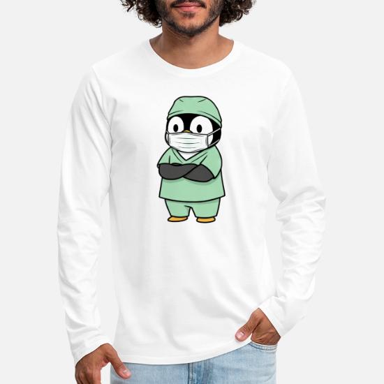Cool penguin doctor anesthesiologist hospital cart Men's Premium Longsleeve Shirt