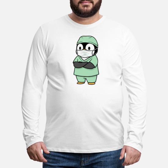Cool penguin doctor anesthesiologist hospital cart Men's Premium Longsleeve Shirt
