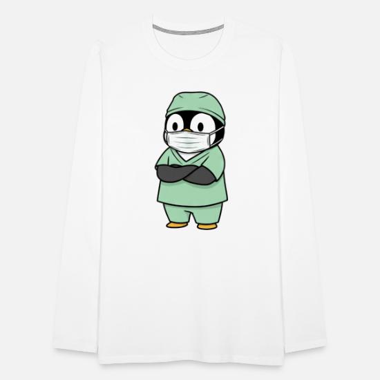 Cool penguin doctor anesthesiologist hospital cart Men's Premium Longsleeve Shirt