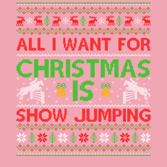 All I Want For Christmas Is Show Jumping Ugly Adult Tie Dye Hoodie