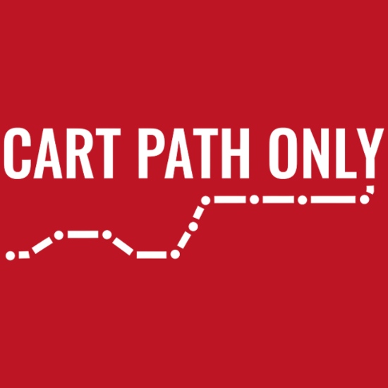 Cart Path Only Dotted Route Computer Backpack