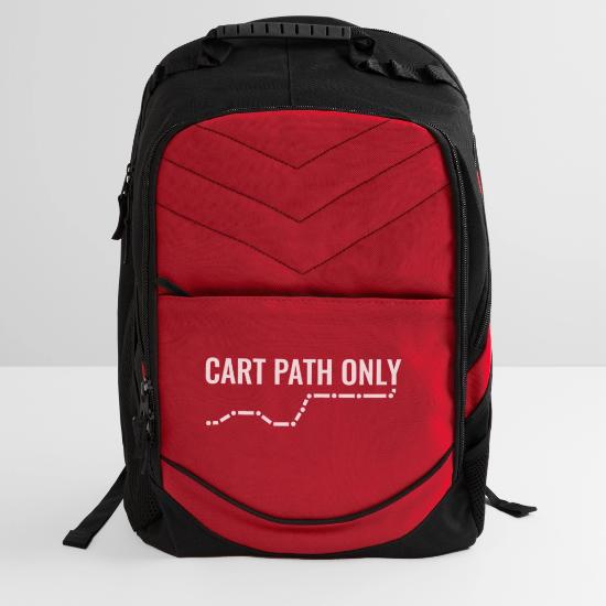 Cart Path Only Dotted Route Computer Backpack