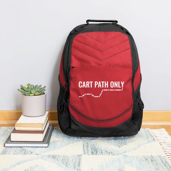 Cart Path Only Dotted Route Computer Backpack