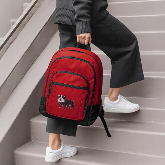 Bulldog Doodle Line Art Basic Backpack 4 Bulldog Doodle Line Art Basic Backpack