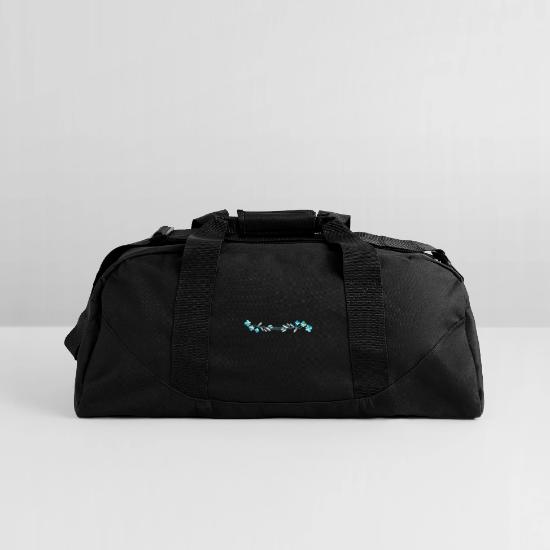 blue flowers dash flowers Duffle Bag