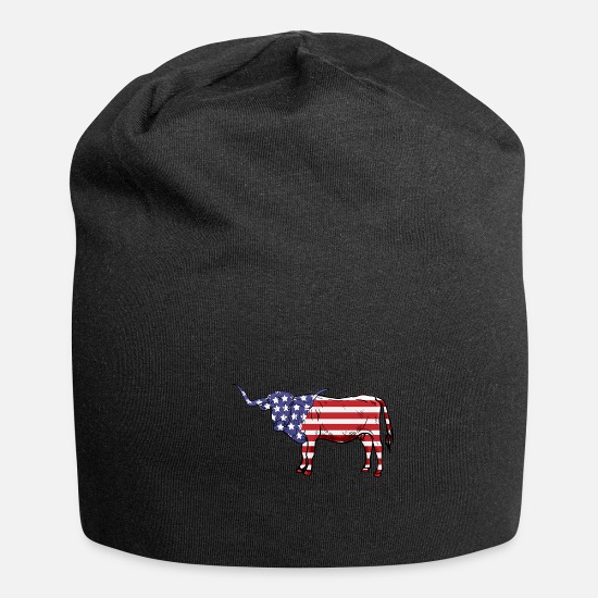 Longhorn Cow USA Flag 4th Of July Longhorn Cow Beanie 5 Longhorn Cow USA Flag 4th Of July Longhorn Cow Beanie