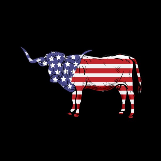 Longhorn Cow USA Flag 4th Of July Longhorn Cow Beanie 6 Longhorn Cow USA Flag 4th Of July Longhorn Cow Beanie
