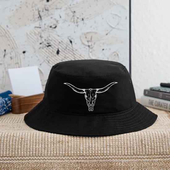 Boho Cow Skull Bucket Hat