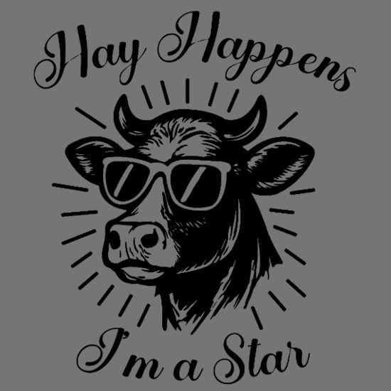 Hay_Happens_Im_a_Star_Cow Organic Cadet Cap