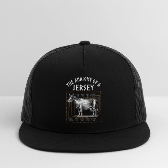 The anatomy of a jersey cow t-shirt Funny Cow Farm Trucker Hat