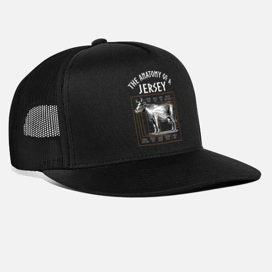 The anatomy of a jersey cow t-shirt Funny Cow Farm Trucker Hat