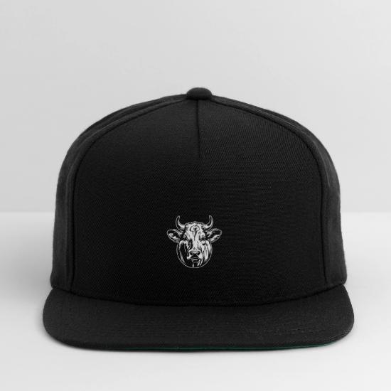 Cow Moo Cattle Farm Snapback Baseball Cap