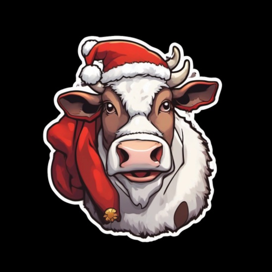 Cow Cow Skull Cow Christmas Dairy Cow Snapback Baseball Cap
