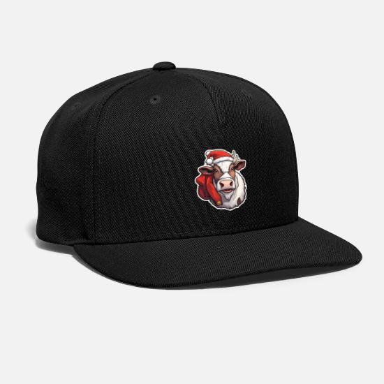 Cow Cow Skull Cow Christmas Dairy Cow Snapback Baseball Cap