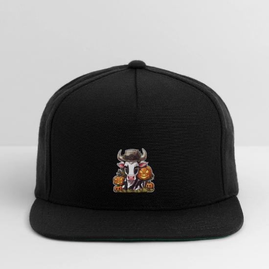 Cow Halloween Dairy Cow Cows Cow Skull Snapback Baseball Cap