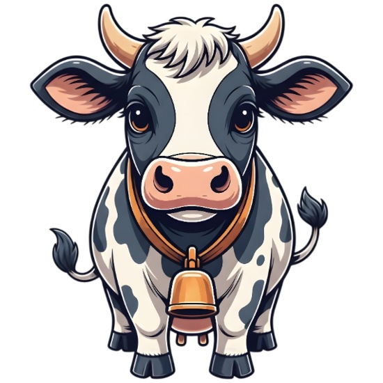 Cute Cow Cartoon Design Kid's Trucker Cap