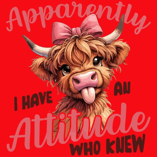 Apparently Attitude Cow Santa Hat