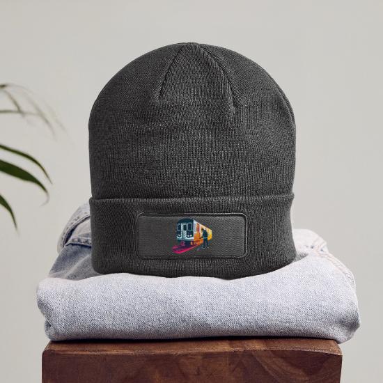 AI Teen at Subway Layup Masked Patch Beanie