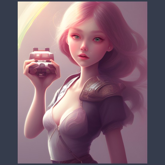 #2 teen gamer girl AI ART Organic Cadet Cap