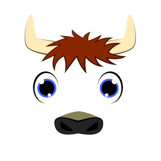 Cute Cartoon Bison Face Buffalo Blue Eyes Wildlife 40 oz Travel Tumbler