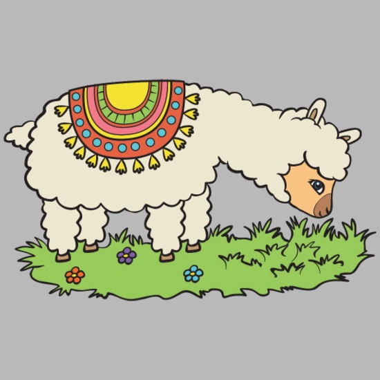 Alpaca Eats Grass On A Meadow 17 oz Insulated Stainless Steel Water Bottle