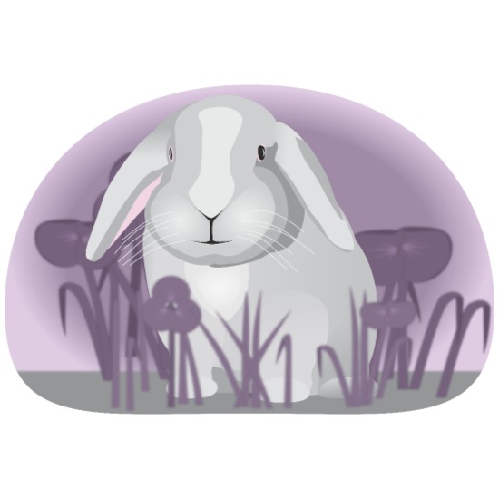 Bunny in Grass 20 oz Water Bottle
