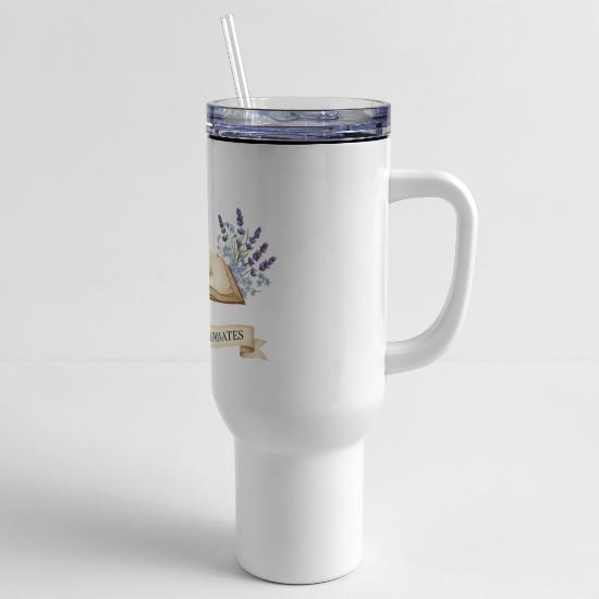 Vintage Book and Candle - Knowledge Illuminates 40 oz Travel Tumbler