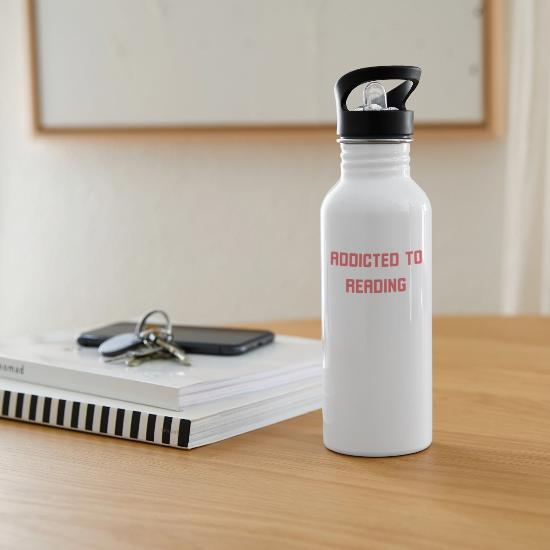Addicted To Reading 20 oz Water Bottle