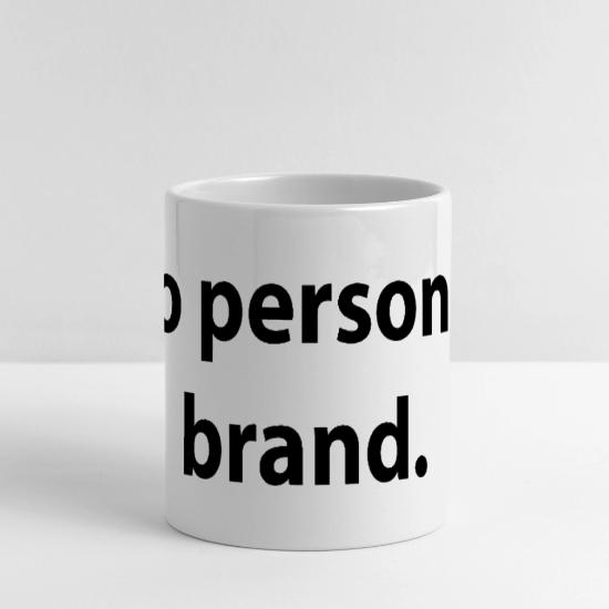 No Personal Brand – Anti Hustle Minimal Design Mug with Heart Handle