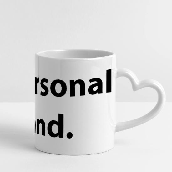 No Personal Brand – Anti Hustle Minimal Design Mug with Heart Handle