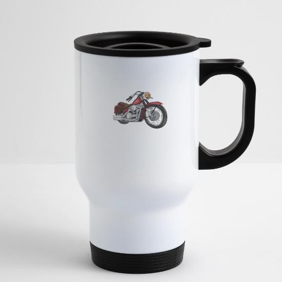 Plain Bike 14 oz Travel Mug with Handle