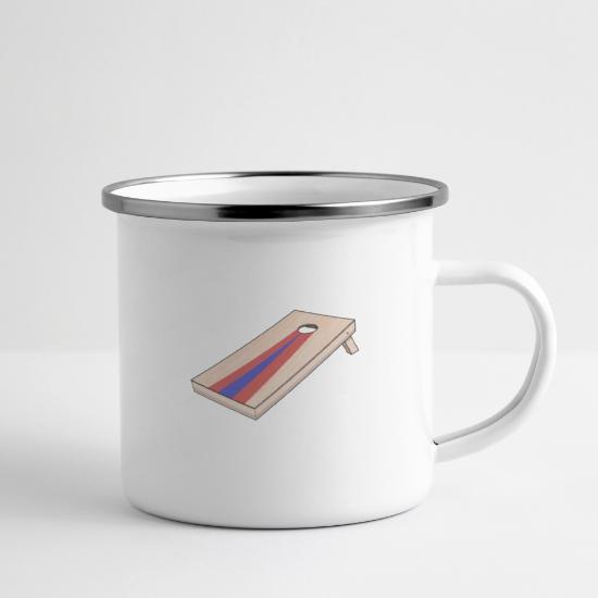 Cornhole Plain Enamel Mug