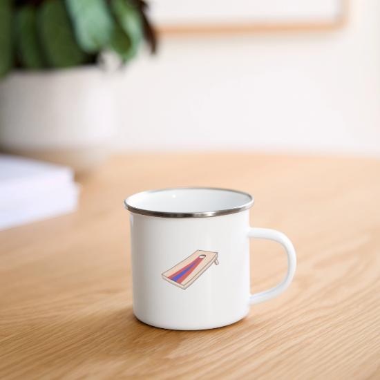Cornhole Plain Enamel Mug