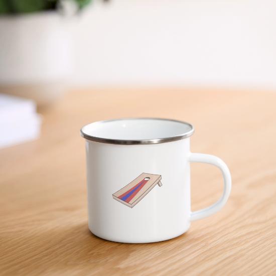 Cornhole Plain Enamel Mug